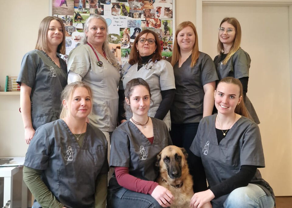 Teamfoto Kleintierpraxis Rhein